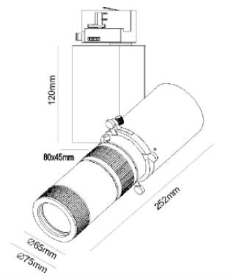Aureol beam shaper LT0030 Dimensions